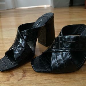 Alice & Olivia Black Block Heels